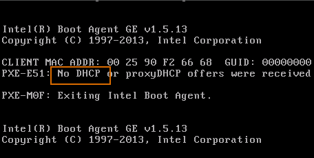 可以看到“NO DHCP or proxyDHC 相关操作界面截图