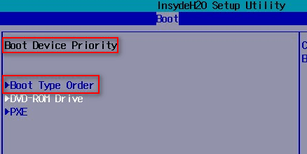 进入【Boot Device Priority】界面界面截图