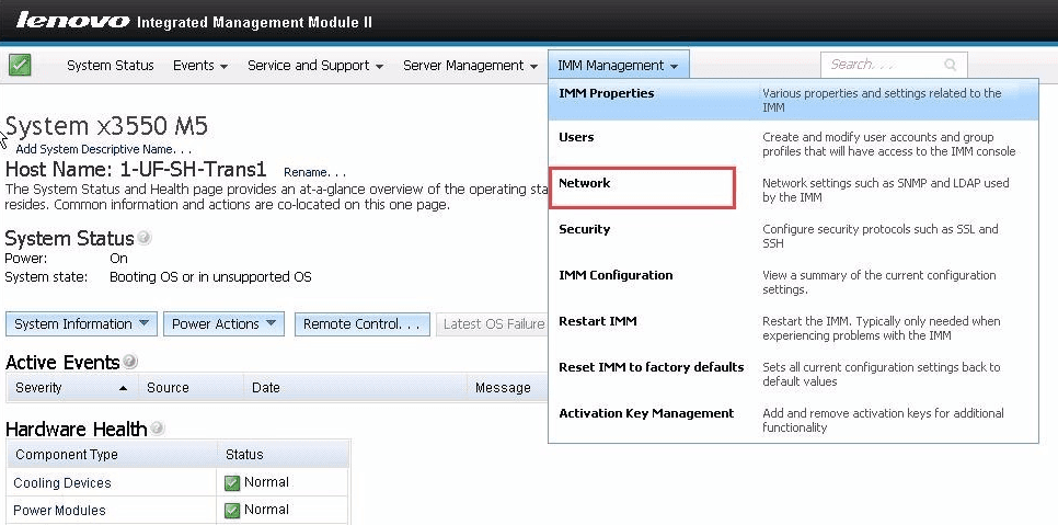 在主界面的“IMM Management”中点击相关操作界面截图