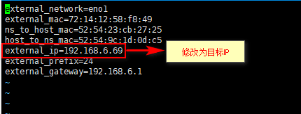 SSH 连接节点执行以下命令后，修改为目标 IP界面截图（二）